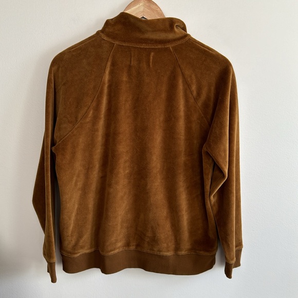 Madewell Mwl Velour Half-Zip Sweatshirt . - Picture 7 of 7